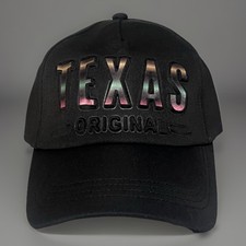 Robin Ruth Black Texas Laser Beam Cap Baseball Hat Iridescent Adjustable NWT