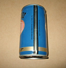 Main Street Beer Can Bottoms Up Crimped Steel Top Opened Blue Color — photo 3