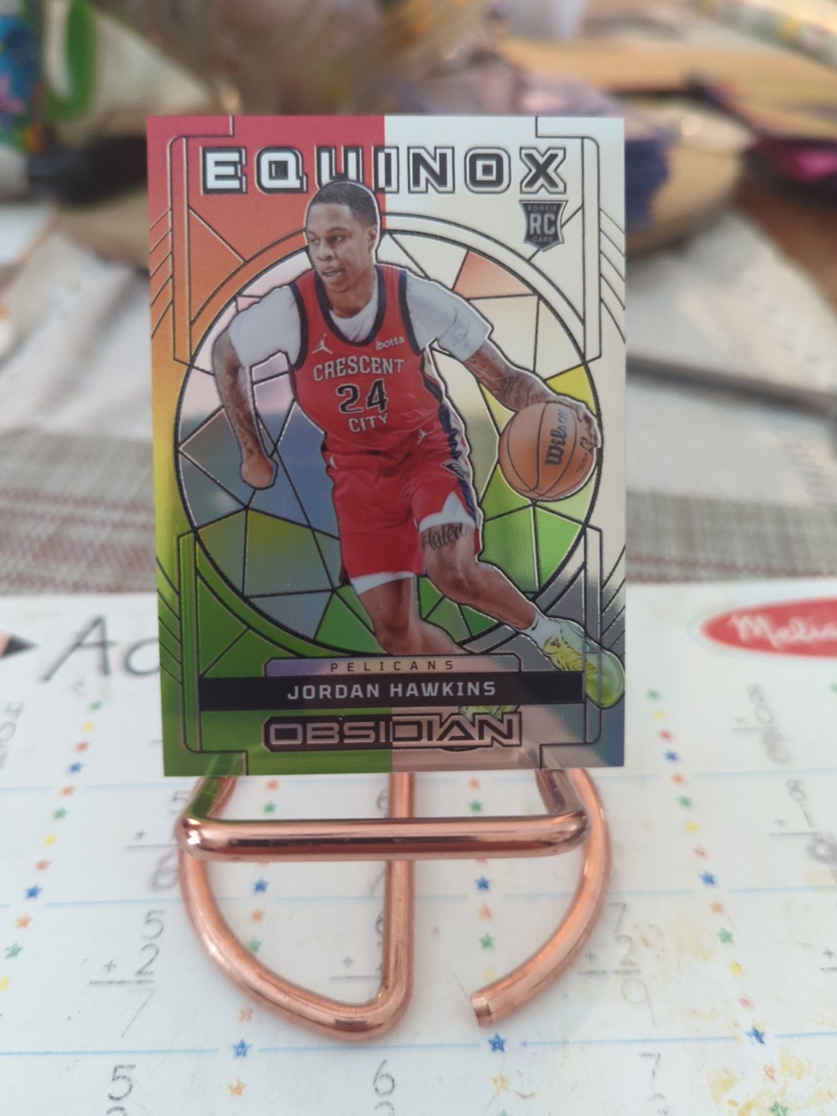 2023-24 Obsidian Equinox Jordan Hawkins Electric Etch Reggae Flood RC 41/60