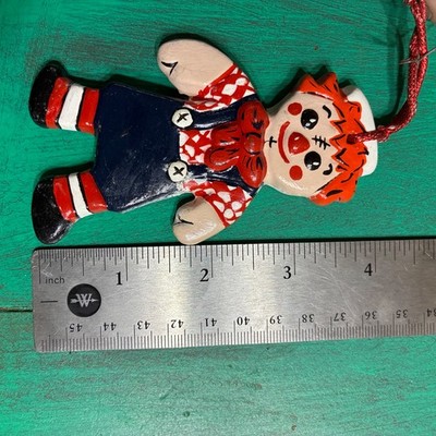 Raggedy Ann & Andy Ceramic Christmas Ornaments *Andy Only* Hand Painted Vintage