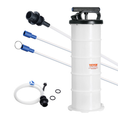 VEVOR Fluid Extractor Manual Hand Operated Oil Change Vacuum Pump 1.74 Gal/6.5L