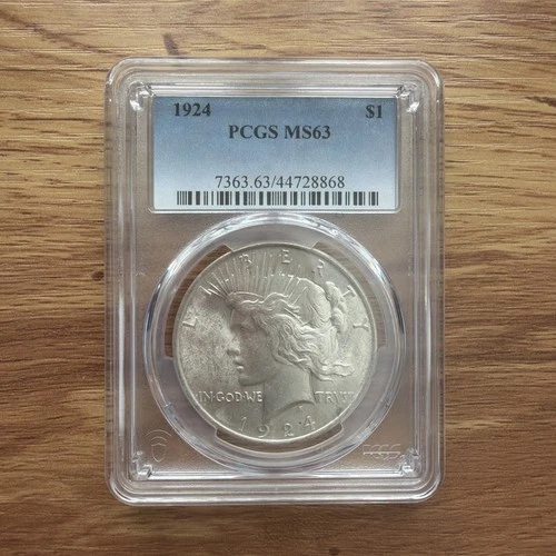 1924 Peace Silver Dollar MS63 PCGS