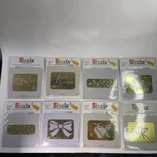 Sizzix die cut Simple Impressions Embossing folder Lot of 8
