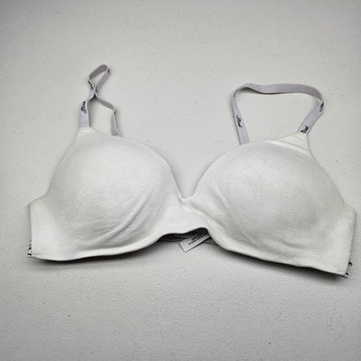 PINK Victoria's Secret Women Bra 38D White Wear Everywhere Wireless Push Up READ