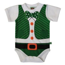 Leprechaun Print Baby Vest