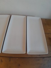 Steelite International 4 x White Serving Platers 15 by 6.5 Inches Never Used New