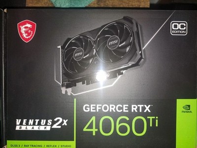 MSI NVIDIA GeForce RTX 4060 Ti Ventus 2x Black 16GB GDDR6 Grafikkarte