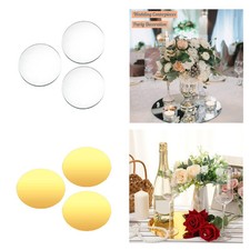 3Pcs Mirror Centerpieces for Table for Wall Decor Table Ornament Wedding