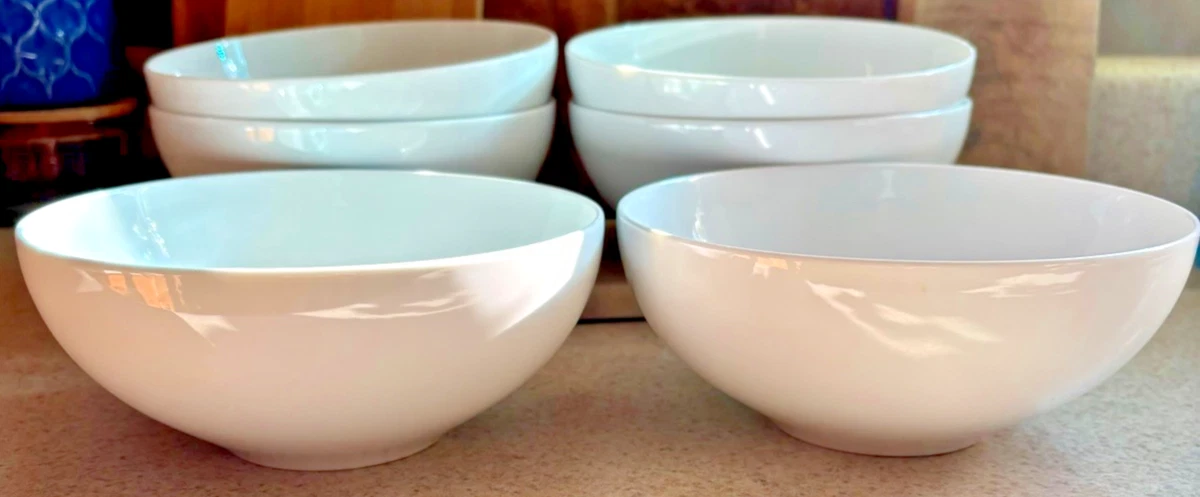 Crate and Barrel White Porcelain Dinnerware Bowls for sale | eBay