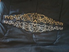 Vintage Chinese embroidered beaded, double-wide with ties