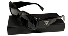 PRADA unisex Black Square Sunglasses Plastic ...