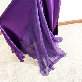 Vintage 90s Zum Zum by Niki Livas Plum Purple Satin Formal Dress S Made in USA