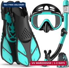 Ubekezele Snorkeling Gear for Adults Men Women,4 in 1 Snorkel Set with Panoramic