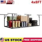 4x8 FT Overhead Garage Storage Height Adjustable Steel Ceiling Mount Rack 600lb