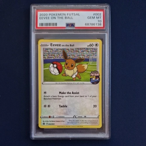 Eevee On the Ball 2020 Futsal UK Exclusive Promo Card PSA 10 Gem Mint 002/005