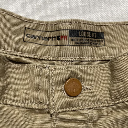 Carhartt FR Hose Herren passt 34x33 Khaki Loose Fit Flame Resistant Work CAT 2 2112 - Bild 2 von 13