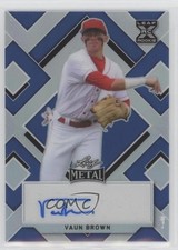 2022 Leaf Metal Blue Prismatic 3/8 Vaun Brown #BA-VB1 Auto 0c3e