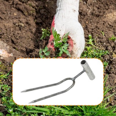 Zweizinkige Gartengabel   Bodenlockerungswerkzeug für Garten und