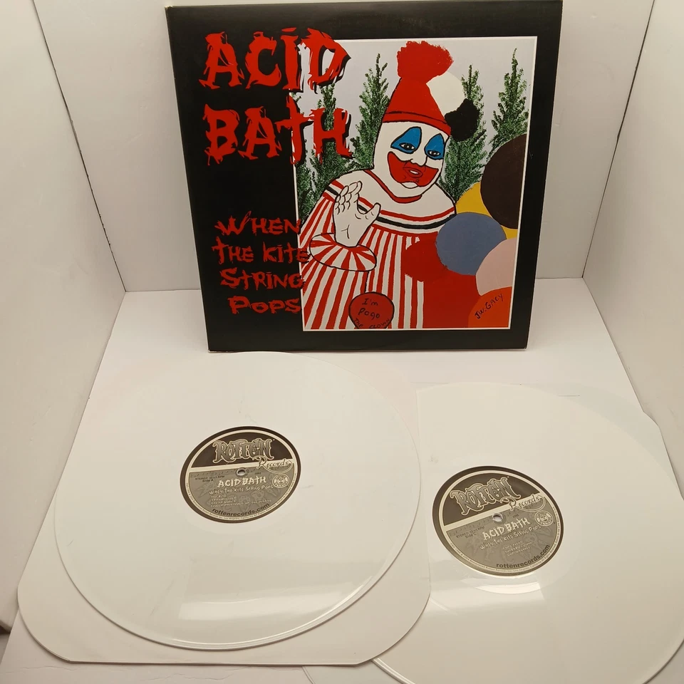 ACID BATH - WHEN THE KITE STRING POPS 2004 Limited Edition White Vinyl LP Rotten Foto 2 de 4