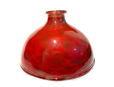 PARALUME IN VETRO DI MURANO ROSSO/ORO, Ø 245mm, MADE IN ITALY