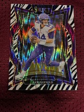 2024 Panini Select Base Set - Concourse Level #92 Sam Darnold Zebra Prizm Shock