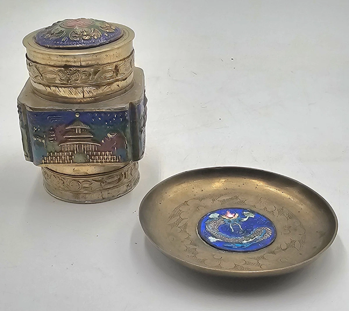 中国古董黄铜花盆| eBay