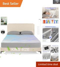 Exceptional Comfort King Grounding Sheet - 90 Organic Cotton  Silver Fiber