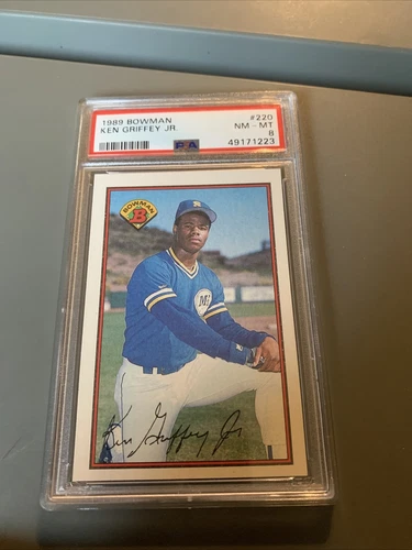 1989 Bowman Ken Griffey Jr Rookie Card Seattle Mariners #220 - PSA 8 NM-MT