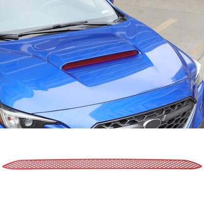 Red Car Front Hood Air Vent Scoop Trim Mesh Cover For Subaru WRX 2022-2025