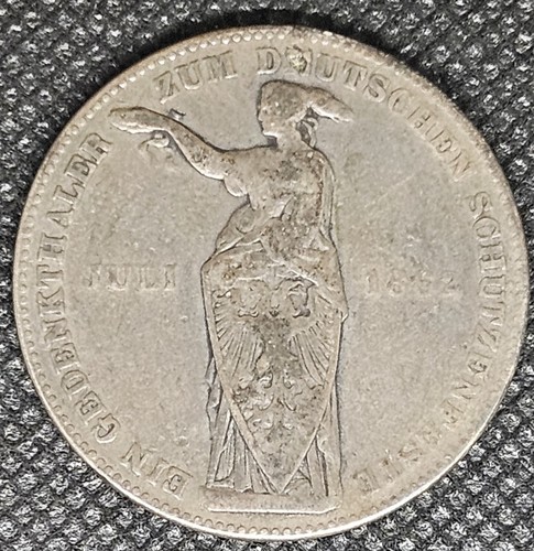 1862 Germany Frankfurt Silver Thaler German Shooting Festival Jewelry Piece