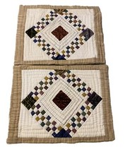 Country Patchwork 2 Matching Farmhouse Pillow Covers Shams 20 X26 Cottage
