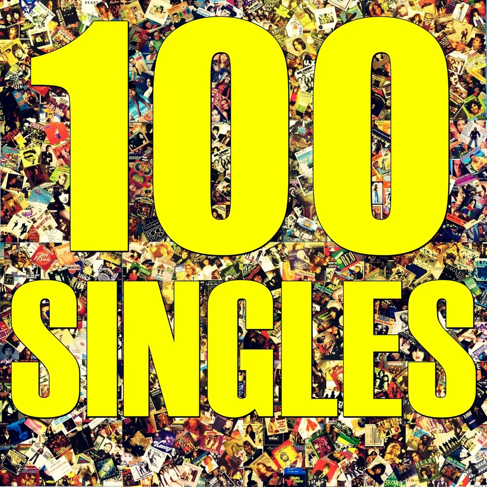 100x Vinyl-Singles mit Cover Paket Sammlung Konvolut Musik-Juke-Box Dekoration - Bild 2 von 4