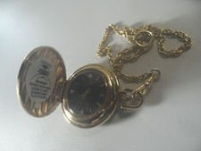 E3-23 Vintage pocket watch Colibri goldtone with chain