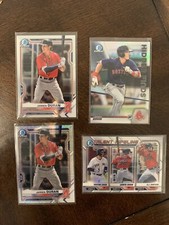 20-21 Bowman Lot X4 Jarren Duran Red Sox Chrome, Mojo, Talent Pipeline, HF 🔥