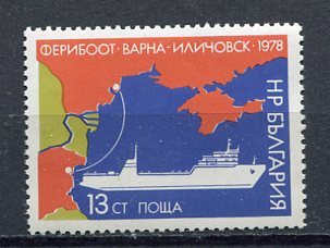 33624). BULGARIEN 1978 POSTFRISCH ** Eröffnung der Fähre Ilychowsk-Varna