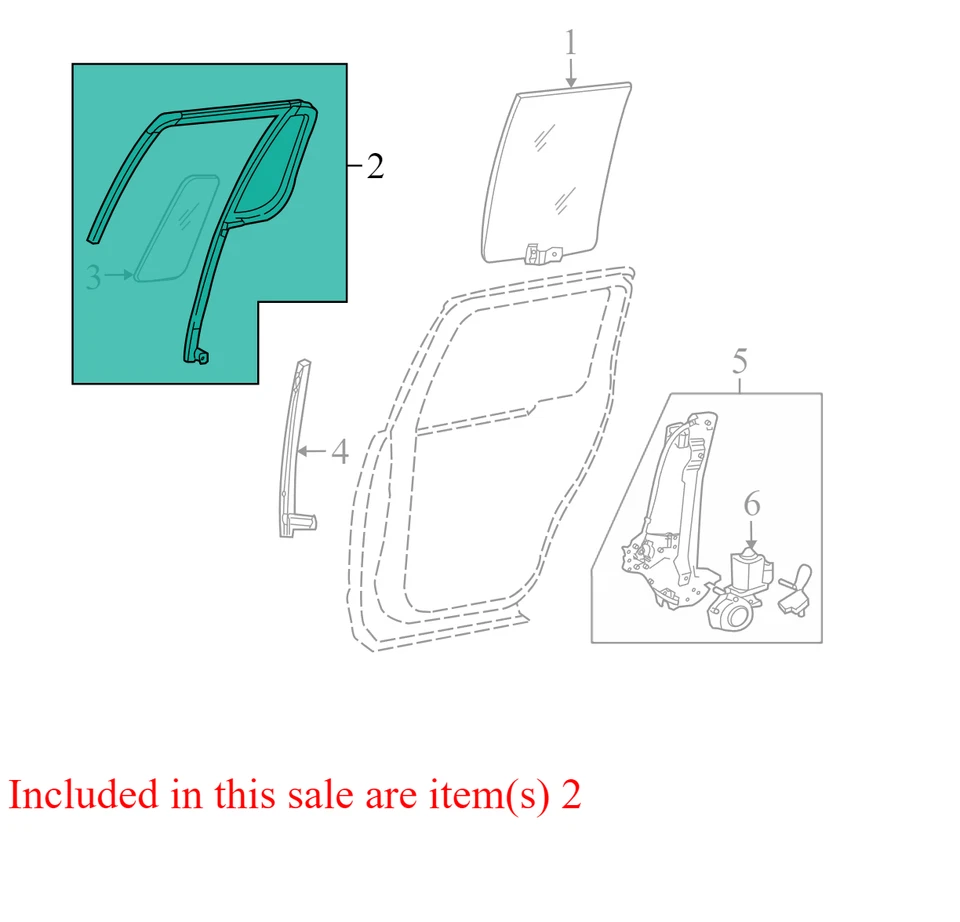 Mercury Mountaineer 2002-2005 conductor trasero RL ventilación ventana canal usado OEM  Foto 4 de 4