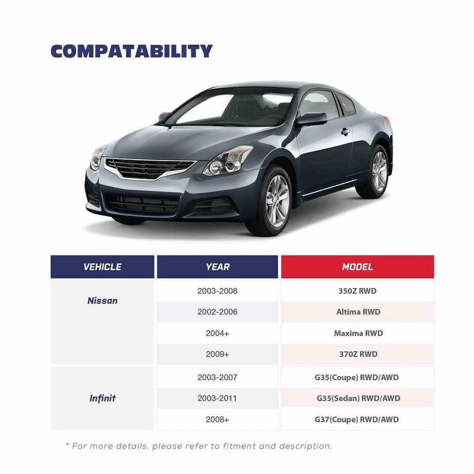 Adjustable Rear Camber Control Arm +Toe Traction Kit for Nissan 350Z Infinit G35 - Image 2 of 4