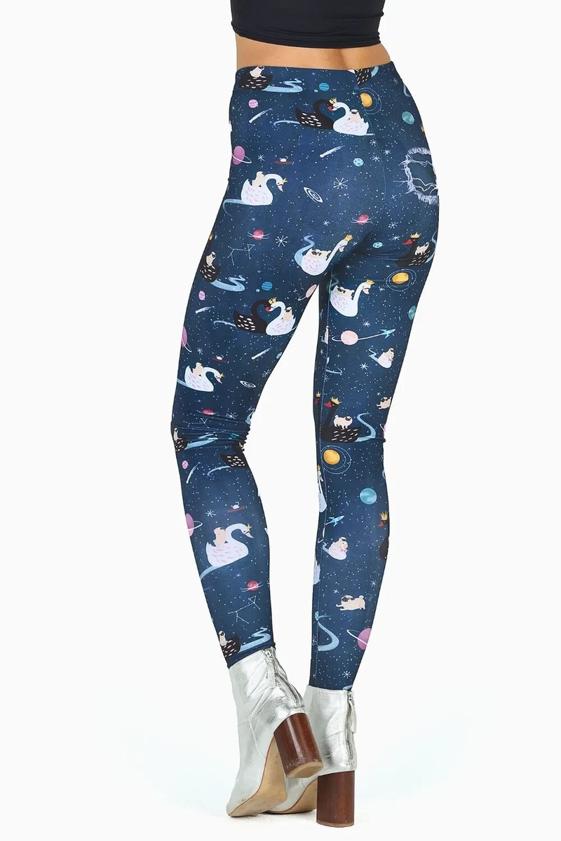 BlackMilk Pugs On A Swan Toasties Leggings SIze XL X-Large | eBay