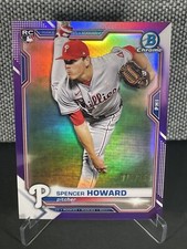 2021 Bowman Chrome Purple Refractor /250 Spencer Howard #59 Rookie RC