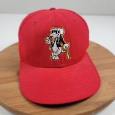 Vintage 90s New Era Pro Model Made in USA M-L Snapback Hat Dog Baseball