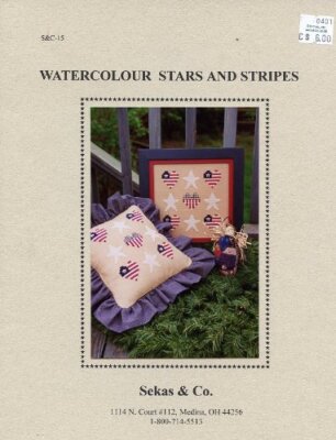 Watercolour Stars and Stripes STITCH NEEDLEPOINT Projects Craft Pattern # S&C-15