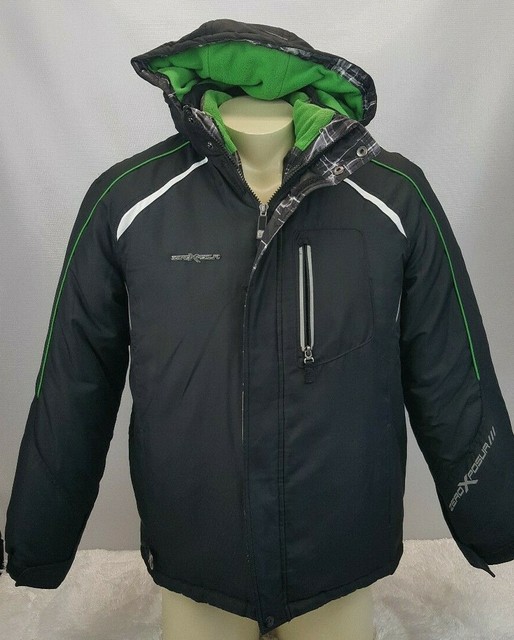 ZeroXposur Snowboard Ski Jacket Youth Size 1820 Fleece Inner Hooded Black eBay