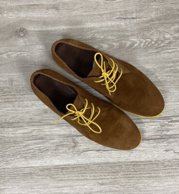 TOPMAN Brown Suede Leather Derby Dress Shoes Mens Size EUR  display picture 1