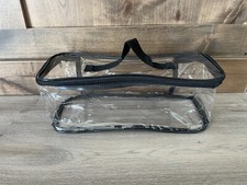  NEW LARGE CLEAR ZIPPERED COSMETIC VINYL PLASTIC MAKE-UP BAG POUCH STORAGE CASE