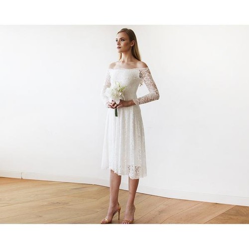 Floral Lace Long Sleeve Midi Dress | eBay