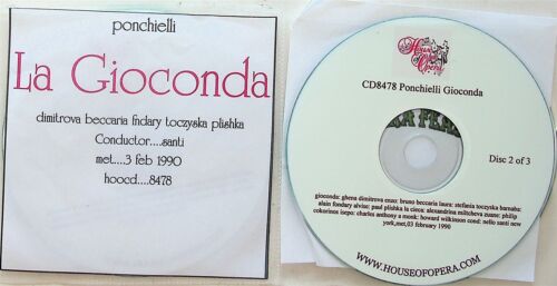 PONCHIELLI La Gioconda Live MET 3.2.1990 Santi 3-CD GHENA DIMITROVA/BECCARIA - Photo 1/1
