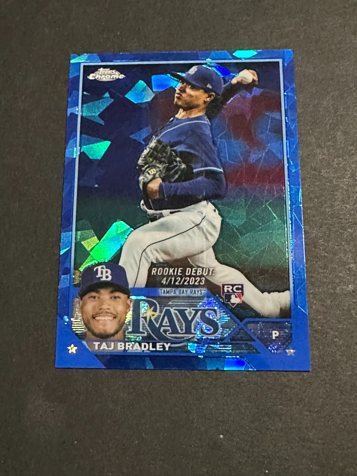 2023 Topps Chrome Update Sapphire Taj Bradley RC #USCS3 - RAYS - FREE SHIPPING