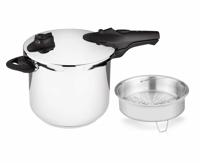 Tramontina Pressure Cooker With Steamer Basket 6L Safety Valve