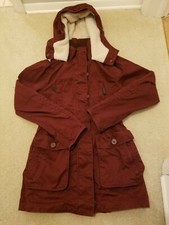 Garage All Seasons Parka Womens Small Burgundy