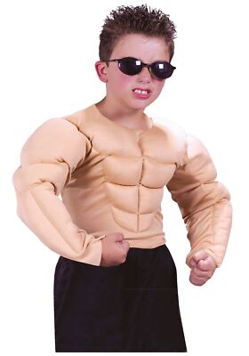 Fun World Boys Bodybuilder Muscle Shirt Kids Halloween Costume